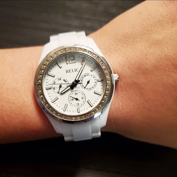 Relic White Three-Hand Stainless Steel Watch - Picture 6 of 6